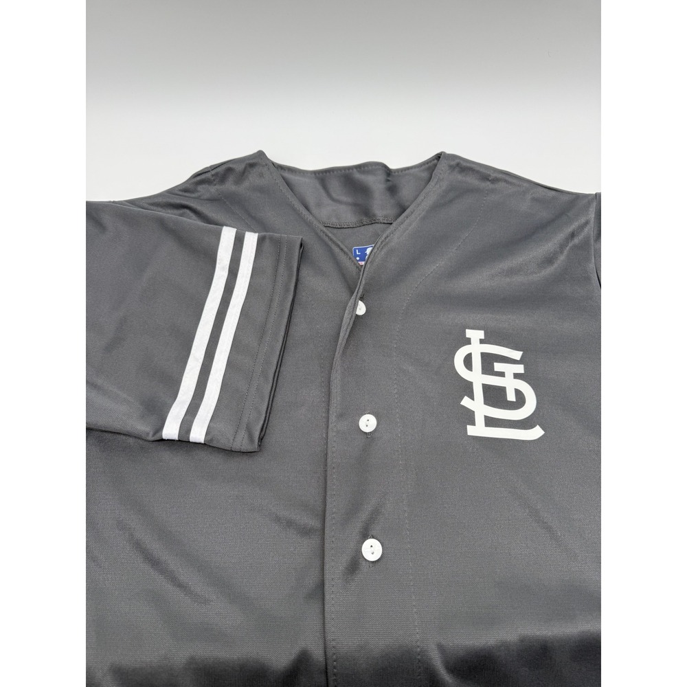 Nike St Louis Cardinals MLB Jersey Large Gray Button Front STL FFR386350F